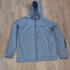 Puma Men's Gray Windbreaker Jacket